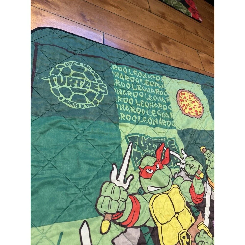 Nickelodeon Teenage Mutant Ninja Turtles TMNT Quilted Bedspread (48”x 52”)